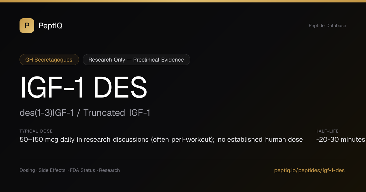 igf-1 lr3 vs des HGH: Which Growth Enhancer Is Better? IGF-1 LR3 vs IGF-1 DES: