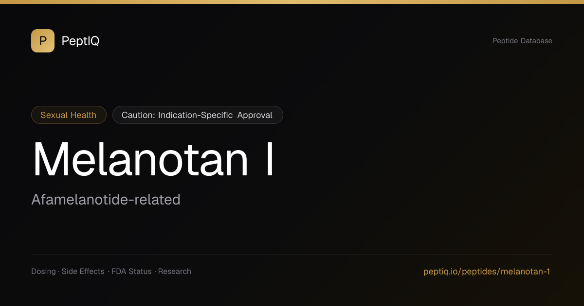melanotan 1 dosing protocol Melanotan I (Afamelanotide-related) — Dosing, Side Effects, FDA Status &  Research | PeptIQ